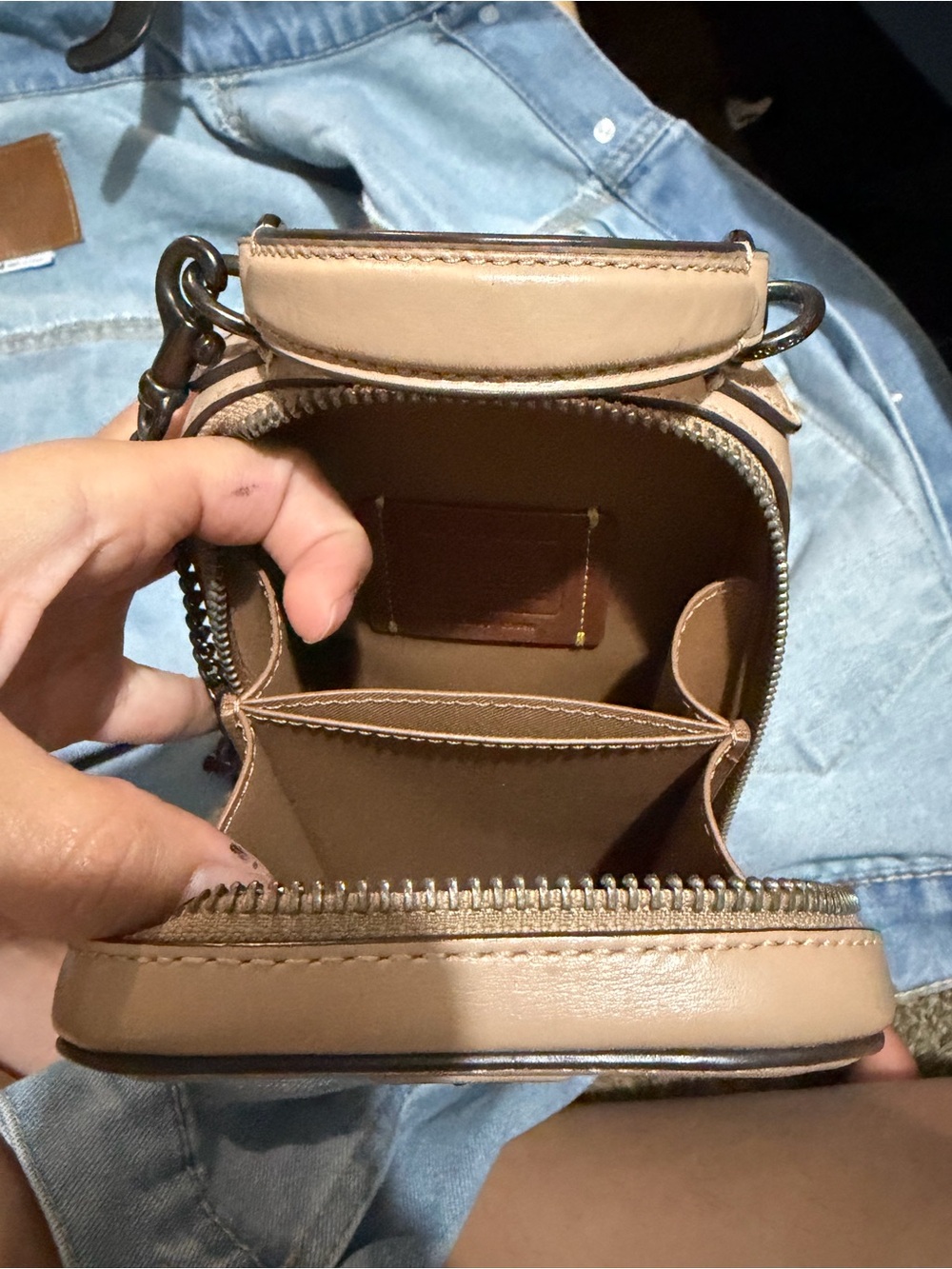 Coach bag taupe alie woven crossbody - Picture 3 of 6